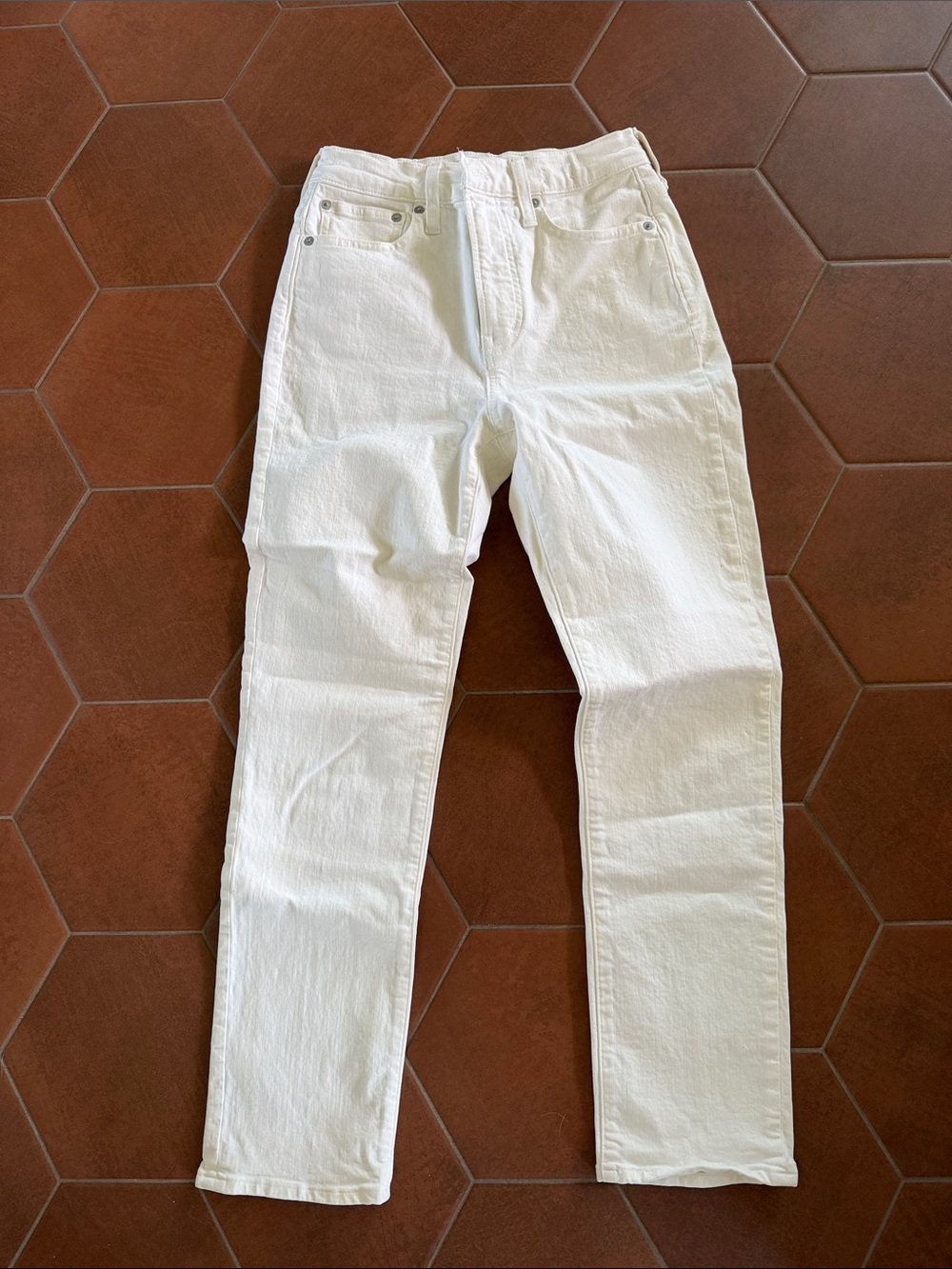 Madewell White Women's Straight-Leg Jeans
